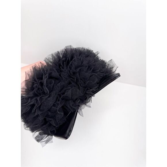 Azalea Wang Pointed Toe Heels Size 7 Black Birdie Fabric Upper Slip On - Picture 9 of 13